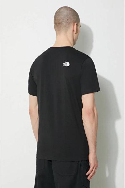 THE NORTH FACE Ανδρικό μαύρο μπλουζάκι απλό μπλουζάκι με θόλο μαύρο