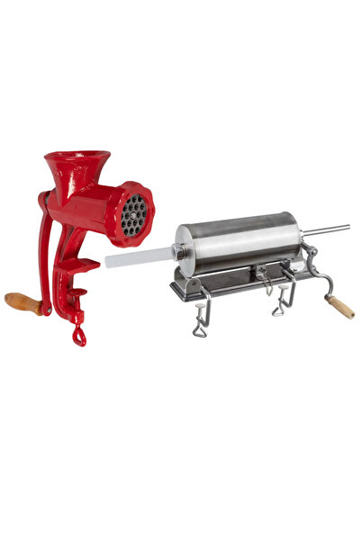 Mida Mașină de umplut cârnați, volum 4 kg, 5 pâlnii incluse, oțel inoxidabil ...