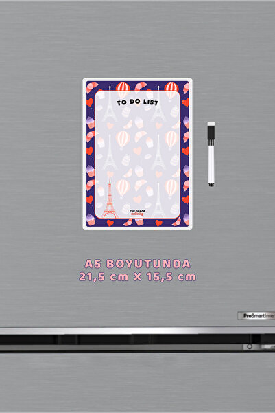 The Grade حامل ملاحظات للثلاجة بتصميم باريس الصيفية مع قائمة المهام، ديكور للمطبخ والمنزل