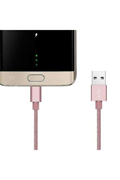 SOHO Micro USB Data Cable for Samsung, Huawei, HTC, Allview - 3 m, Pink