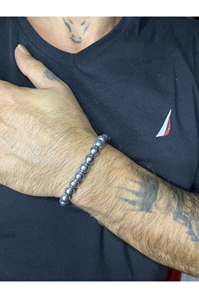 Mos Tespih Hematite Original Natural Stone Bracelet