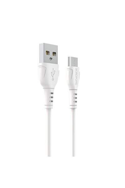 Borofone Cablu de încărcare și date USB-A la MicroUSB BX51 Triumph MP, 18W, 1m, alb