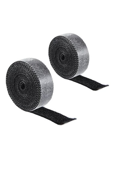 Bibilel Set de 2 curele de montare cu velcro, cârlige 300x12 mm și bucle 200x12 mm, Negru