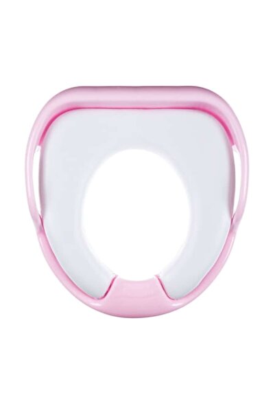Bibilel Reductor WC moale cu mânere, max. 25 kg, alb cu roz