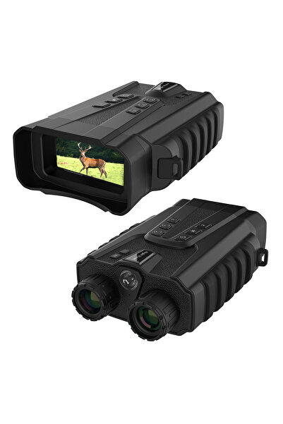 StartONTeam Binoclu profesional cu vedere nocturnă, digital pentru vânătoare cu ecran LCD, vedere nocturnă 300m negru