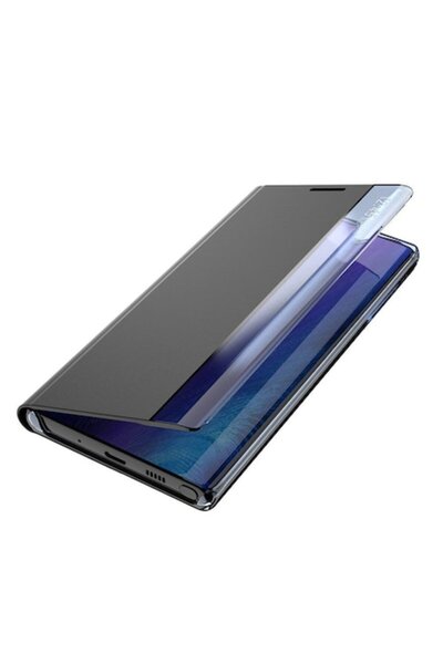 SOHO Husă tip carte compatibilă cu Samsung Galaxy S20 FE, design e-smart, neagră