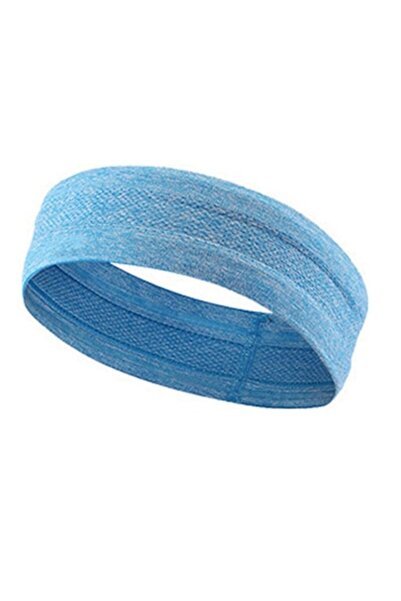 Bibilel Bandana sport pentru aerobic, fitness, alergare, marime universala, Bleu