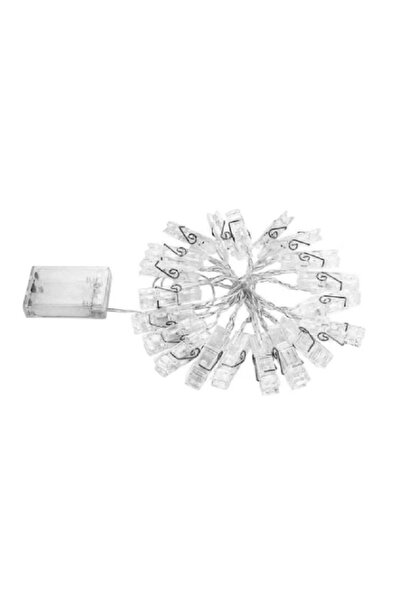 Toolsy Ghirlanda Luminoasa cu 10 Clipsuri pentru Poze, Flippy, 1.5 m, cu Baterii si Telecomanda, 8 Programe