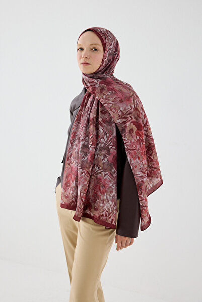 cs camellia scarf Paradise Kraş Shawl - Burgundy