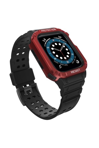 E-ART Armored Case and Strap for Apple Watch 41mm / 40mm / 38mm Series, Black