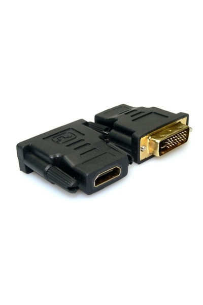 OEM Adaptor DVI (24+1) mascul la HDMI mamă, bidirecțional, negru