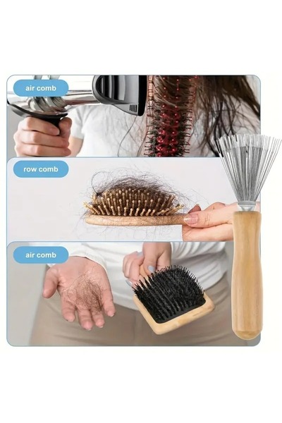 Sorendy Alat za čišćenje četke za kosu, češalj sa metalnim vrhom, praktičan a...