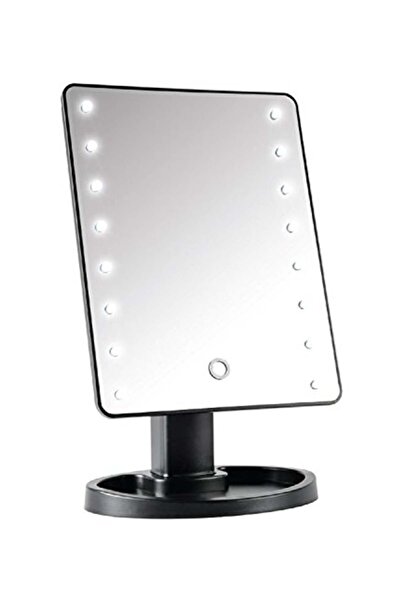 ideaworks مرآة مكياج تعمل بالبطارية مع مصابيح LED باللون الأسود