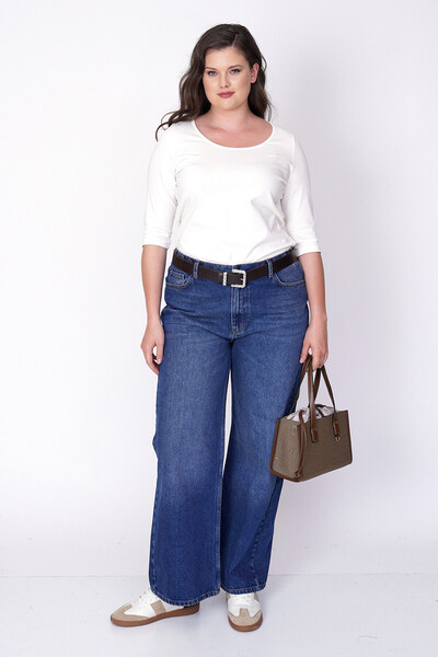 Büyük Moda Straight Cut High Waist Jean