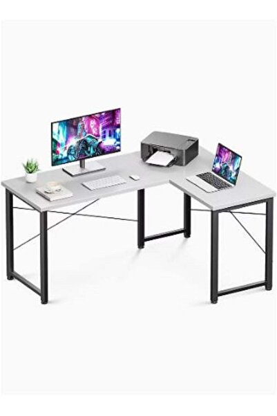 AGD L Shaped Desk Computer Corner Desk Home Office Writing Workstation