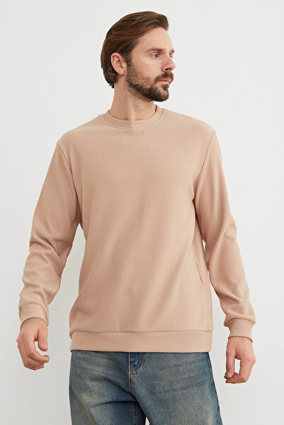 Fulla Moda Φούτερ Basic Corded Crew Neck