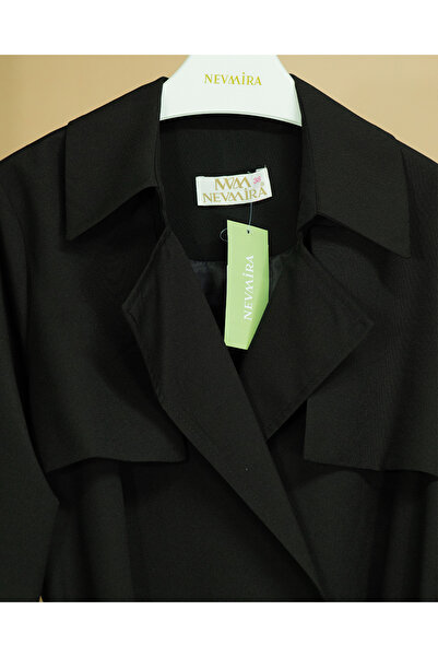 nevmira Single Button Trench Coat with Windbreaker