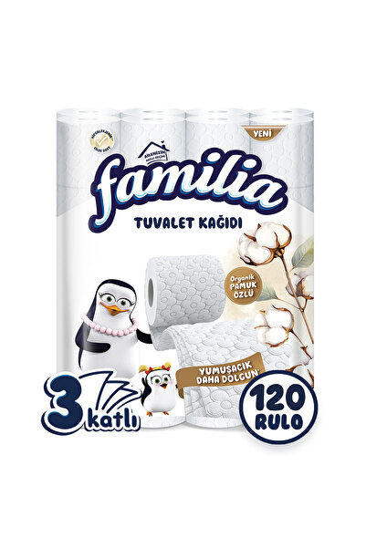 Familia Organik Pamuk Özlü Tuvalet Kağıdı 120 Rulo