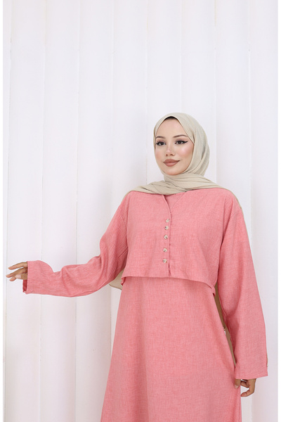 sefamerve Σετ Ζιλέ Μπουφάν Διπλό 2155-05 Ροζ