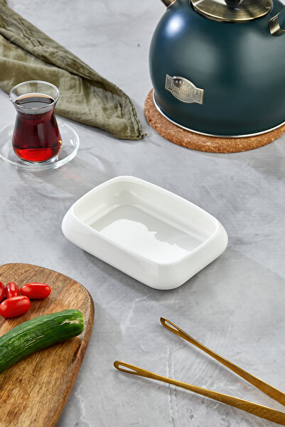 Le Paon Porselen Dikdörtgen Meze ve Servis Tabağı 16x12x4 cm – Şık Sunum Kasesi
