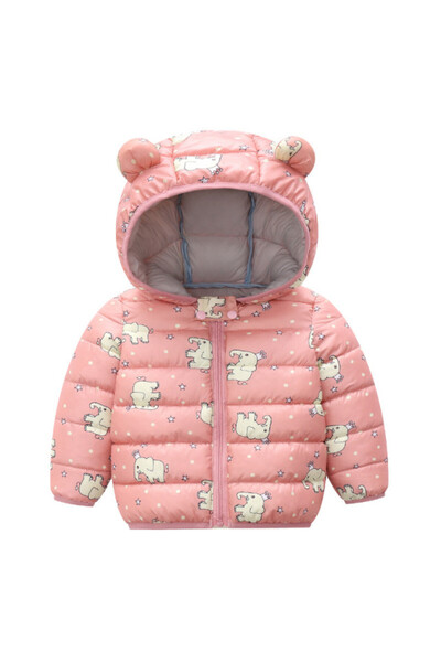 Superbaby Pink fleece jacket - Elephants