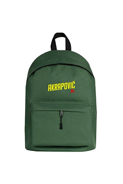 CrowsGate Rucsac cu logo Akrapovic Culoare verde