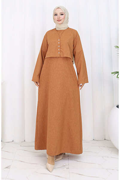 sefamerve Jacket and Gilet Two-Piece Set 2155-11 Tile