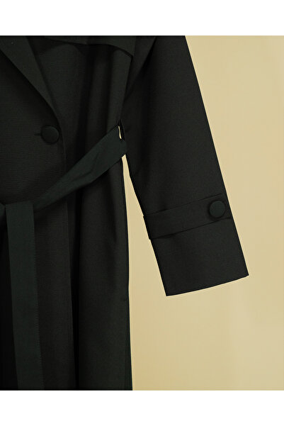 nevmira Single Button Trench Coat with Windbreaker