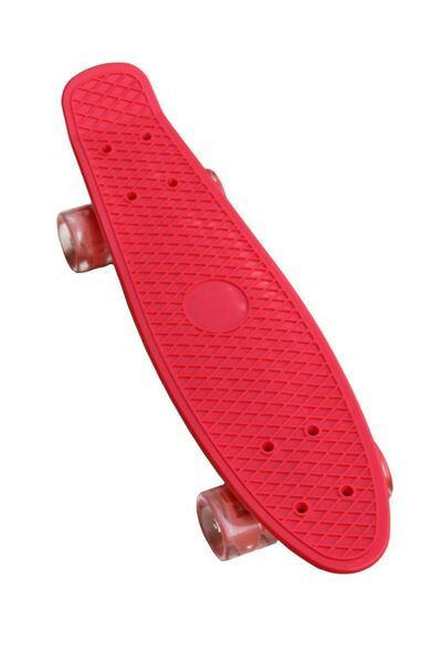 AGD Skateboard For Children With LED Wheels, Red