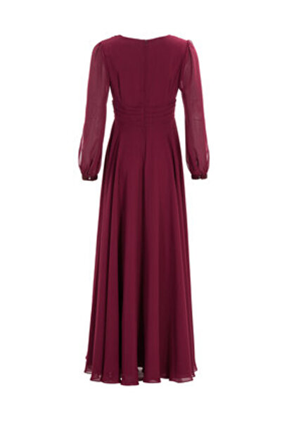 Swing Γυναικείο βραδινό φόρεμα 5AI17100 Μπορντό