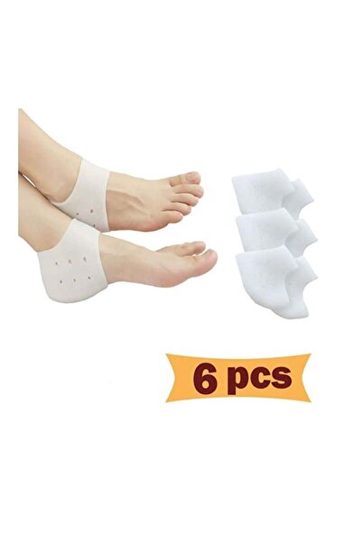 AnneFish 3 أزواج من واقيات الكعب الهلامية المقاومة للجفاف والقابلة للتنفس