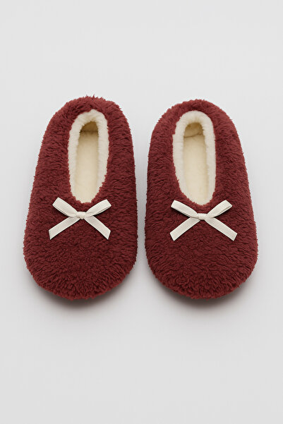 fluffy Women's Booties Slippers Foldable Portable in Bag Home Slippers Non-Slip Non-Sound Sole