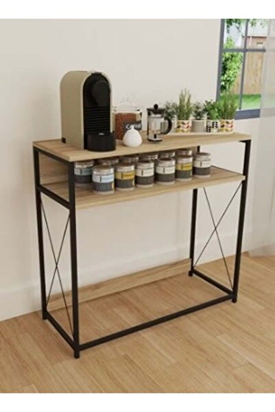 AGD Coffee Corner Table, Entryway Console Table, To Arrange And Store Your Needs - Brown/Black