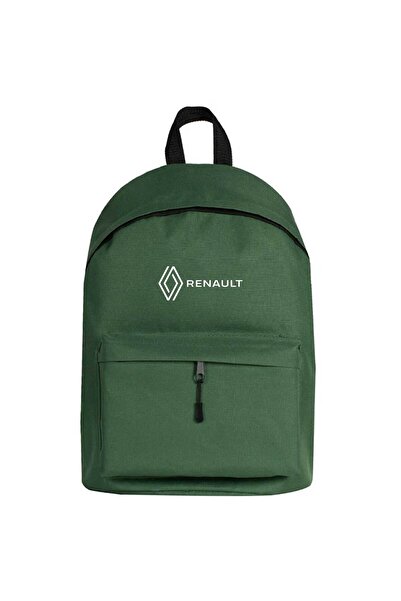 CrowsGate Rucsac cu text cu logo-ul Renault, culoare verde