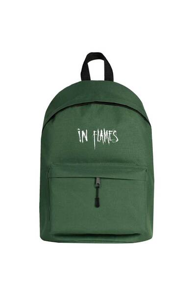 WAKHA In Flames Logo Backpack Green Color