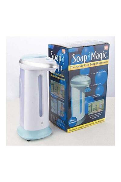 Magic Hands-Free Soap Dispenser, White, 22.4 x 12.35 x 7.45 cm