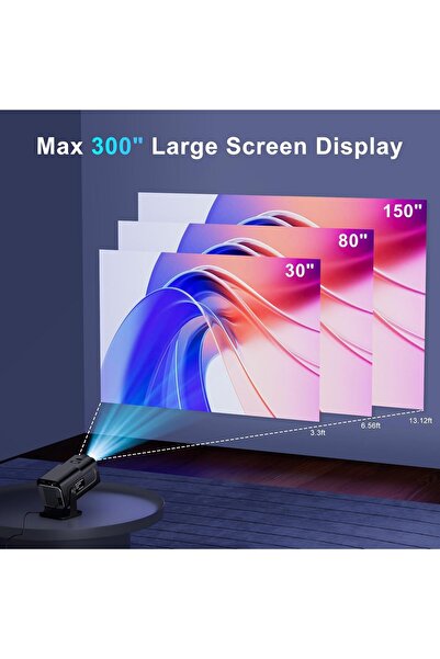 Generic Mini Projector 5G WiFi 6, 4K Support, Android 11 & Auto 4D/4P Keystone Correction