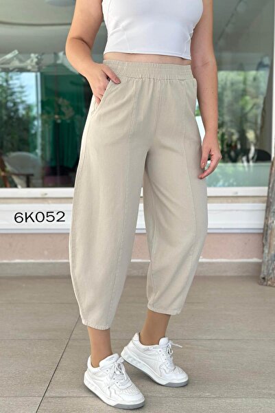 İnce Topuk Çimalı Gabardin Shalwar Trousers 6K052