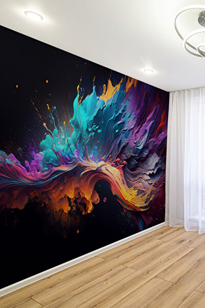 dreamwall Dalgaların Renk Patlaması Tekstil Duvar Kağıdı