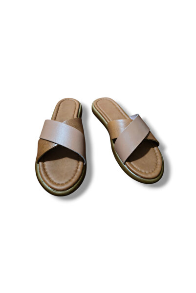 BARONES SHOES شبشب نسائي من الجلد الطبيعي باللون الوردي والبني
