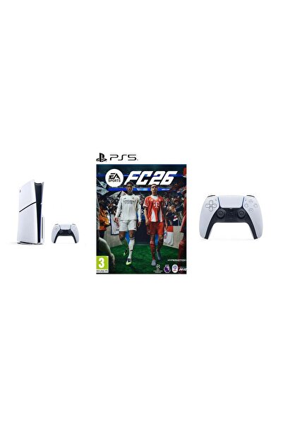 Sony PlayStation 5 Disc Slim Console With Extra White Controller And FC 26 - (International Version)