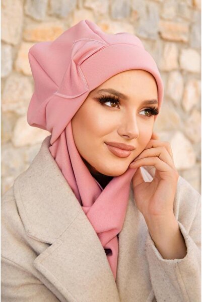 Aişe tesettür Powder Bow Hijab Beret