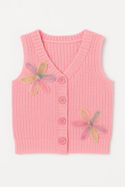 meriç bebe - bütün çocuklar melektir. mrc Бебешка момичешка сако с флорални мотиви, изплетено в Солун - 1-5 години