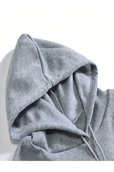 AFROGİYİM Γυναικείο φούτερ με κουκούλα με στάμπα Νέας Υόρκης με 2 κλωστές