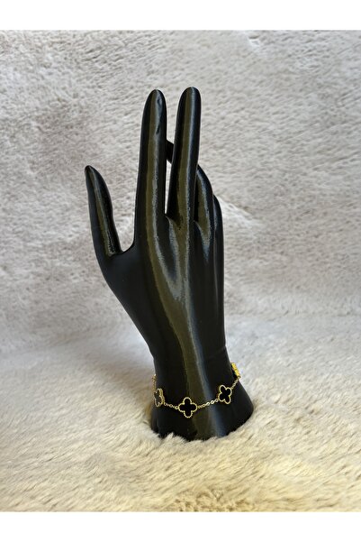 PARMAK İZİ AKSESUAR 5'Lİ BÜYÜK BOY VAN CLEEF YONCA SİYAH VİP KADIN ÇELİK BİLE...