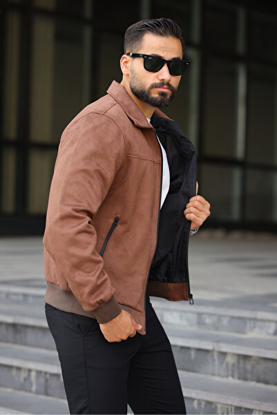 BASEL.CO Polo Collar Spring Suede Jacket