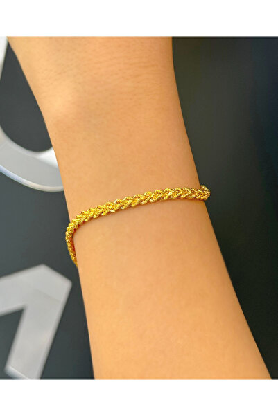 UZUNDAĞ KUYUMCULUK 14 Ayar Altın Örgü Halat Bileklik