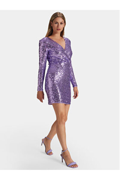 Swing Γυναικείο Φόρεμα Κοκτέιλ 5AG13800 Μωβ
