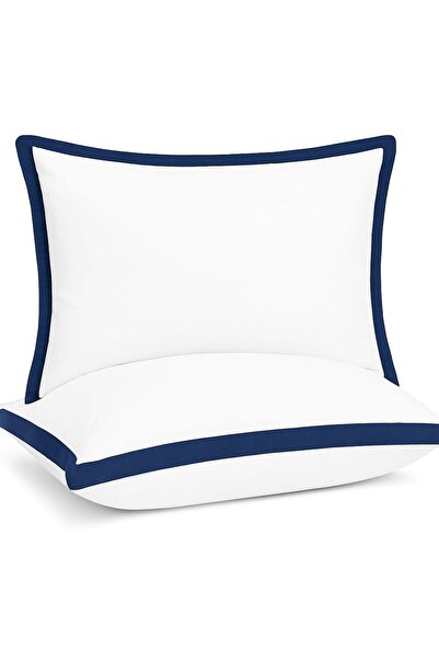 rotop PERNA PUF SILICONIZAT - 600 GR 50 X 70 BORDURA ALBASTRU