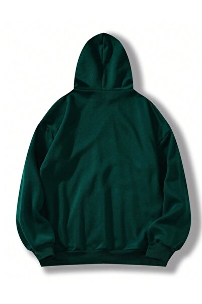 AFROGİYİM Women's New York Printed Hooded Sweatshirt with 2 Thread Count